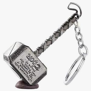 Thor Keychain Ragnarok Mjölnir Axe Keychain (paper clip for size reference)
